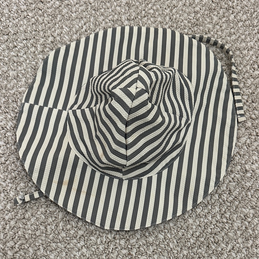 Quincy Mae Striped Sun Hat, 12-24m